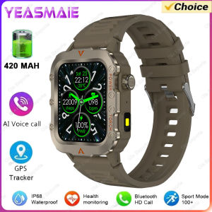 New Mens Smart Watch LED Flashlight Outdoor Military Sports Smart Watch Wristwatch Heart Rate Health Monitoring Smartwatch HT30