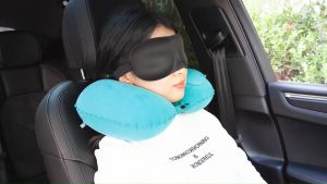 หมอนเป่าลม รูปตัวยู สีเช่น หมอนตัวยู หมอนรองคอ หมอนรอง สีเช่น หมอนเป่าลม