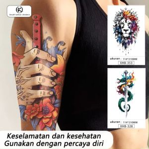 Stiker Tato Warna 3D Stiker Tato Pola Pribadi Stiker Tato Lengan Bawah Stiker Tato Betis Lengan Atas Kelas Atas Baru