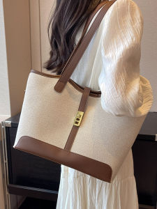 Trendy Large Capacity Canvas Tote Bag 2026 New Commuter Bag Versatile Student Class Single Shoulder Tote Bag for Work