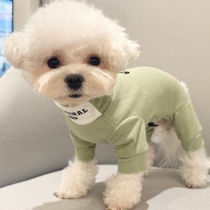 Spring Pet Color Block Four-Legged Clothes Teddy Elastic Soft Home Clothes Yorkie Bichon Schnauzer Pomeranian Small Horse