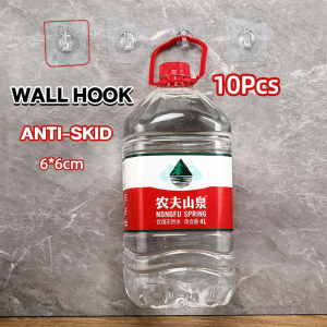 MaxPlus Adhesive Wall Hook Reusable Anti-skid Traceless Heavy Duty Stick on Bathroom Kitchen 10 Pcs