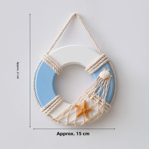 Mediterannean Wooden Welcome Sign Wall Decorations Creative Ocean Theme Decorative Accessories Wooden Life Jacket Hanging Ornaments