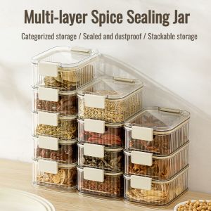 Food Grade Sealed Jars Gra Beans Storage Jars Kitchen Supplies Organizer Nuts Spice Storage Jars