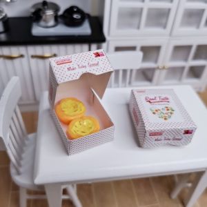Miniature Candy Toy Dollhouse Mini Bread Biscuit Cake Dessert Egg Tart Gift Box