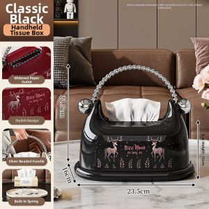 Spring-loaded Simple Luxury Paper Tissue Storage Box