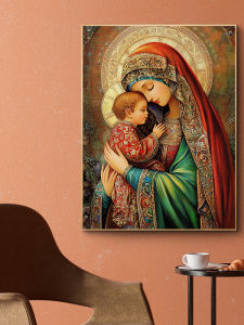 Full Drill Diamond Painting Modern Simple Style with Frame Living Room 5D Stone Painting Handmade DIY Sticker Artwork