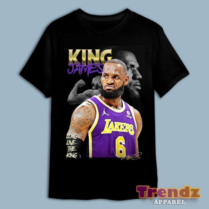 LEBRON JAMES T-SHIRT / THE KING BOOTLEG CASUAL WEAR T SHIRTS /LOS ...