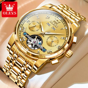 OLEVS | Đồng Hồ Cơ Tự Động Nam OLEVS Sang Trọng Mặt Lộ Máy Thép Không Gỉ Chống Nước Hiển Thị Số La Mã Phát Sáng Thời Trang & Phong Cách Thường Ngày