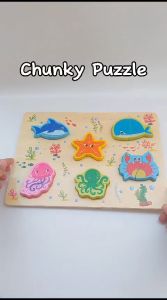 [ALONK.S] [BELI DIATAS 50RB FREE GIFT] Chunky puzzle - puzzle anak - mainan edukasi - puzzle kayu
