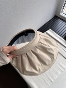 Summer Shell Hat S14CM Hairband Womens Large Brim Fan Shape Sunshade Hat UV Protection Cotton Sweet Cute Style Outdoors Cap