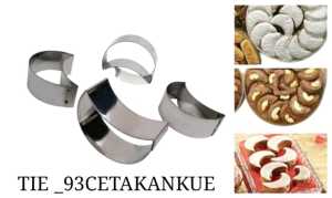 Cetakan kue kering bentuk bulan sabit / Cookies cutter / Ring karakter motif sabit / Cetakan kue nastar putri salju Stainless