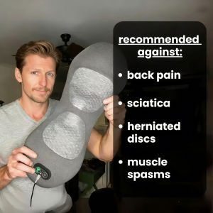3-in-1 Back Massager Heat Vibration for Back Pain Relief Herniated Disc Stretch Support Traction Lower Back Massage Pillow