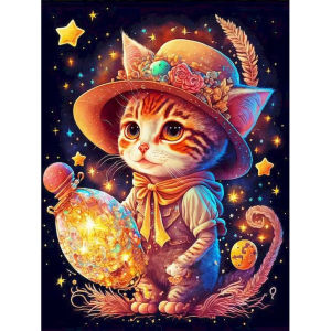 Oil Painting By Numbers Cat Pattern DIY Number Drawing Canvas Pictures By Numbers Home Decor Large Size