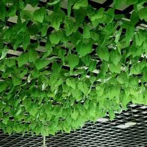 2.4m artificial grape leaf watermelon leaf silk rose ivy flower vine artificial flower family wedding garden decoration green wreath hanging vine wall decoration