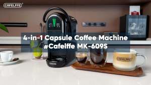 Cafelffe 6-in-1 Coffee Maker for Keurig K Cup Espresso Machine for Nespresso Original Dolce Gusto Coffee Pods Ground Coffee&Tea Coffee Machine for Cappuccino & Latte Programmable19Bar 600ml Water Tank