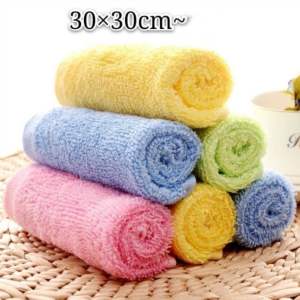 Oil Free Bamboo Wood Fiber Absorbent Kitchen Cloth Dish Towel in Pink Blue Green Yellow.