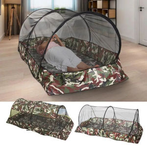 Folding Portable Mosquito Net Trips Mesh Tent With Zipper Outdoor New Camping Camouflage Mosquito Net Tent With Bottom for Bed