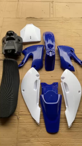 ชุดสีวิบาก สีน้ำเงิน-ขาว ทรง Kawasaki KLX 70-110 แปลงใส่ wave nova dash เปลือกรถวิบาก เฟรมวิบาก 9 ชิ้น คาวาซากิ เคแอลเอ็กซ์ 70/110 คุ้มค่าคุ้มราคา