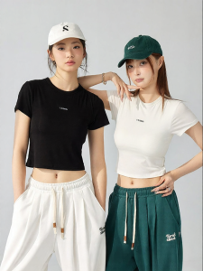 Turn Signal | Crop Trendy Short Sleeve T-Shirt Fit