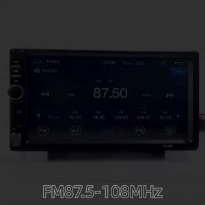 HIPPCRON | Hippcron 7 Inch 1 Din HD Touch Screen Car Video Player Wired CarPlay Android Auto MP5 Stereo with AUX Bluetooth