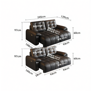 LFF | Electric Zero Wall Stretch Leather Sofa