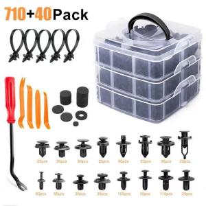 หมุดพลาสติกรถยนต์ 620 ชิ้น รถยนต์ หมุดยึดกันชนพลาสติก หมุดรถยนต์ กิ๊บล็อคพลาสติกรถยนต์ หมุดยึดกันชน