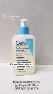 CeraVe SA Smoothing Cleanser 236ml | BHA Cleanser for Dry Rough & Bumpy Skin | Gentle Exfoliating Face & Body Wash