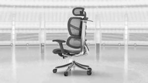 【Ready Local Stock】 Fully Loaded Fly Luxury Ergonomic Office Chair Mesh Chair With Lumbar Support Polished Aluminum Base