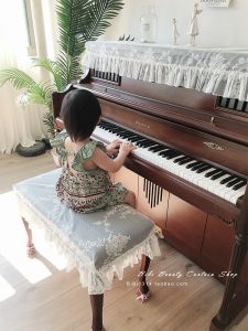 South Korea Series Dream Wedding Dress Lace Yarn Quality White Piano Cover Piano Cover Piano Stool Series Customization