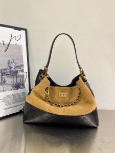 Fashionable 2025 Womens Handbag Bucket Bag Crossbody Shoulder Chain Diamond Grid Luxury Sensation Single Shoulder Bag