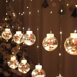 ไฟสายซานต้า ตกแต่งวันหยุด 3m/10Led ไฟม่าน ตกแต่งคริสต์มาสไฟ มนุษย์หิมะ ไฟประดับ ไฟต้นคริสต์มาส