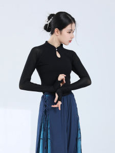 Classical Dance Top for Adults Modern Dance Practice Uniform Slim Fit Collared Shirt Spring Autumn New Style Thinming Dancewear