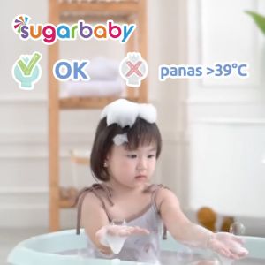 Sugar Baby Bak Mandi Bayi Lipat Foldable Bathtub with Heat Sensor & Thermo F79 Dengan Sensor Panas Dan Thermometer