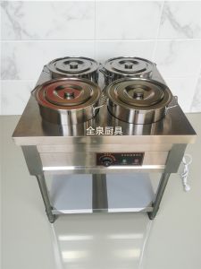 Commercial Stainless Steel Soup Warming Car Electric Heating Stove round Barrel Mobile Fast Food Warming Equipment Stall