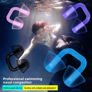 MONLEYTA | Swimming Silicone Earplugs And Nose Clips Anti Slip Water Proof Adult Swimming Equipment Set For Children Professional Manly
