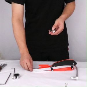 Zeta ทรง การ์ดแฮนด์ Acerbis อลูมิเนียม ด้าน ลายเคฟล่า สีแดง ฟรีสติกเกอร์