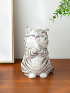 Creative Handmade Cat Home Decoration Living Room Desktop Bedroom Personalized Simulated Animal Resin Craft Gift