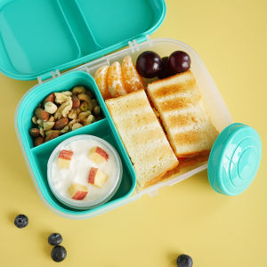 Sistema | Flip Top Sandwich Separating Bento Box With Sauce Container 1.1L