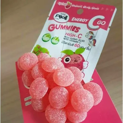 กัมมี่ วิตามินซี เด็ก เจริญอาหาร Cสูง360mg กินเก่ง สร้างภูมิ ป้องกันหวัด คละรสได้ peoli
