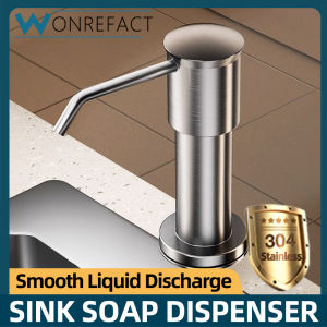 Kitchen Sink Soap Dispenser Built In Sink Soap Dispenser Countertop Soap Dispenser Pump Type Brushed Silver Gray