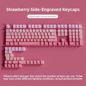 Chashi Matcha Keycaps Oem Side-Engraved Pbt Gradient Transparent Wooting60 X87 Evo80 Ez63 Computer Keyboard Keybords