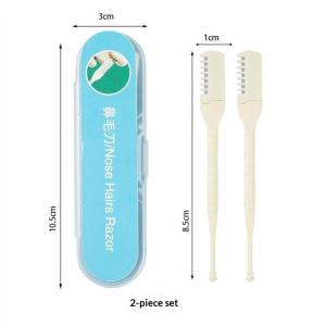 WHPHous | Manual Nose Hair Trimmer Double Head 360° Painless Nasal Clipper Washable Easy to Clean for Daily Grooming