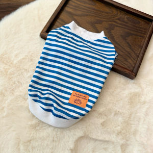 Summer Cool Sensation Pet Clothes Striped Sleeveless Vest for Cats And Dogs Teddy Bichon Cooling Effectual Lightweight Garment