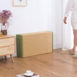 Japanese Folding Tatami Mattress Coconut Fiber Floor Mat with Rattan 4 Fold Design Office Nap Mat Summer Cooling Mattress