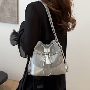 Balo da 2in1 đeo chéo Y2K thời trang Quảng Châu balo mini có sẵn 6106