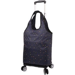 Foldable Hand-Pulled Shopping Cart Lightweight Portable Picnic Shopping Bag Home Use Vegetable Buying Car City Compass Brand