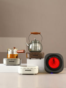 Bộ Lò Sưởi Thủy Tinh Chịu Nhiệt Mini Kiểu Trung Quốc Bộ Dụng Cụ Pha Trà Bằng Kính Chịu Nhiệt Bộ Lò Sưởi Pha Trà Tại Nhà