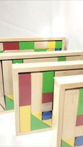Mainan Kayu Edukasi Anak City Blok Balok Susun Montessori Toys