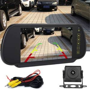 Bộ Màn Hình Gương 7 Inch Và Camera Lùi Siêu Bền Kèm Cáp 10m Phù Hợp Đa Năng Hỗ Trợ Đỗ Xe Cho Xe Tải
